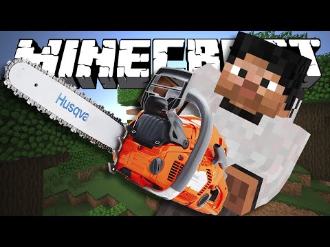 РАБОТАЕМ БЕНЗОПИЛОЙ - Minecraft (Обзор Мода)