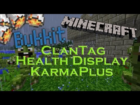 Обзор Bukkit плагинов Minecraft. Health Display KarmaPlus ClanTag