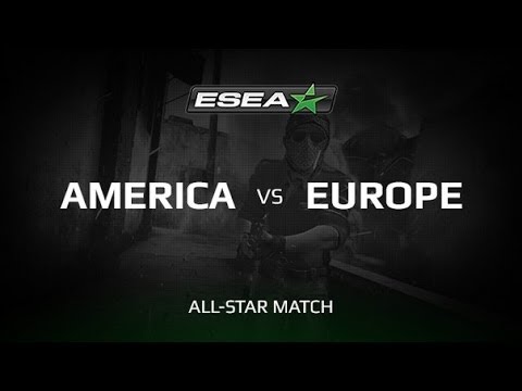 America vs  Europe, DUST2, All Star Match, ESEA S16