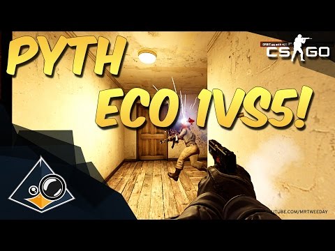 CS:GO - pyth ECO 1VS5!