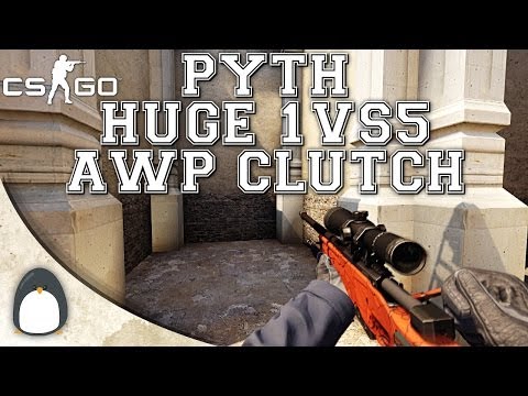 CS:GO - pyth HUGE 1vs5 AWP Clutch