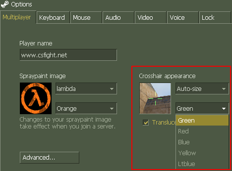CS 1.6 - Options