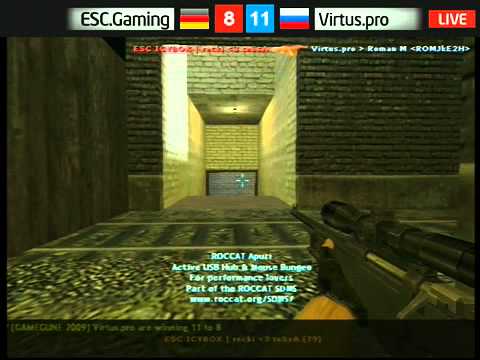 Virtus.pro vs. ESC-Gaming on Gamegune de_train 27.07.2009