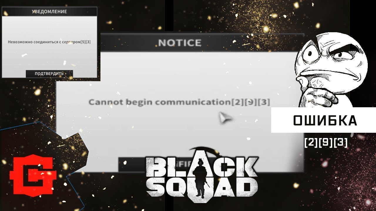 Ошибка [2][9][3] в Black Squad